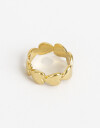 Anillos Medianos y Grandes Metal Anillo Dorado Con Corazones - Dorado