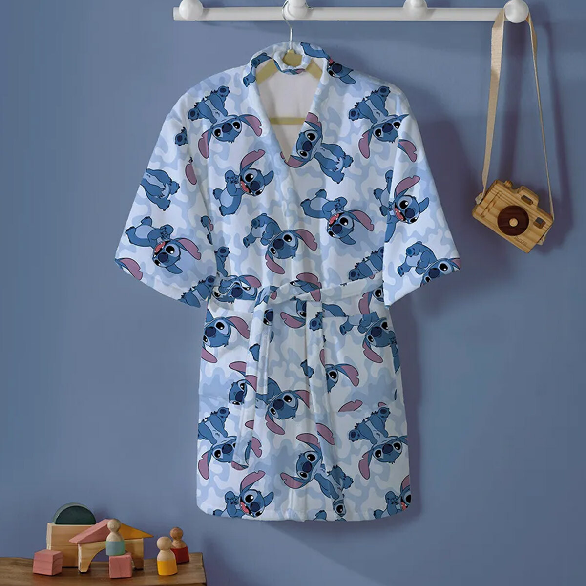 Bata de Baño Infantil Velour Stitch Talle P al G 