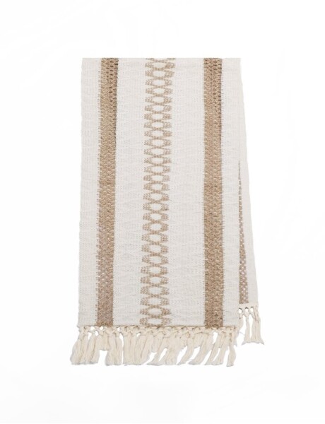 SENDERO 3 LINEAS LINO 30x140CM NATURAL/BLANCO SENDERO 3 LINEAS LINO 30x140CM NATURAL/BLANCO
