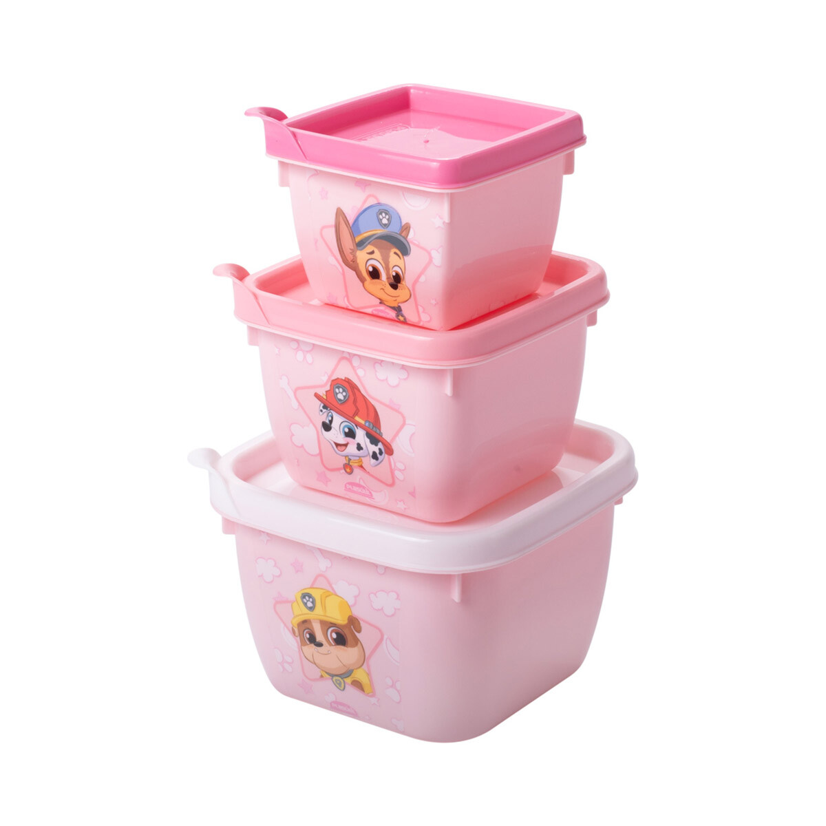Pack x 3 Recipientes Connect Paw Patrol - ROSA 