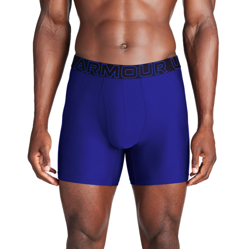 UA PERFORMANCE TECH - SOLID 6 IN 3PK - BLU BLU-400