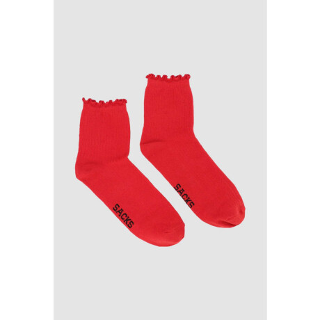 Medias con puño volados Rojo