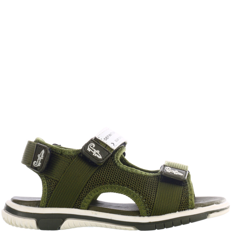 Sandalia de Niño Croco Kids TOMMY deportiva con velcros Verde Oliva