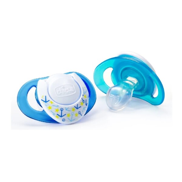 Set x2 chupetes chicco 12 a 36m celeste