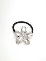 Gomita De Pelo Flower Plateado