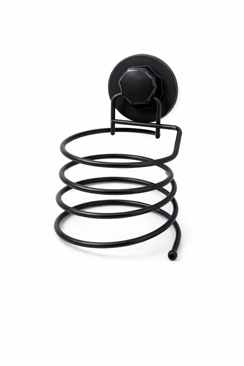 SOPORTE DE SECADOR CON ADHESIVO PARED - NEGRO 