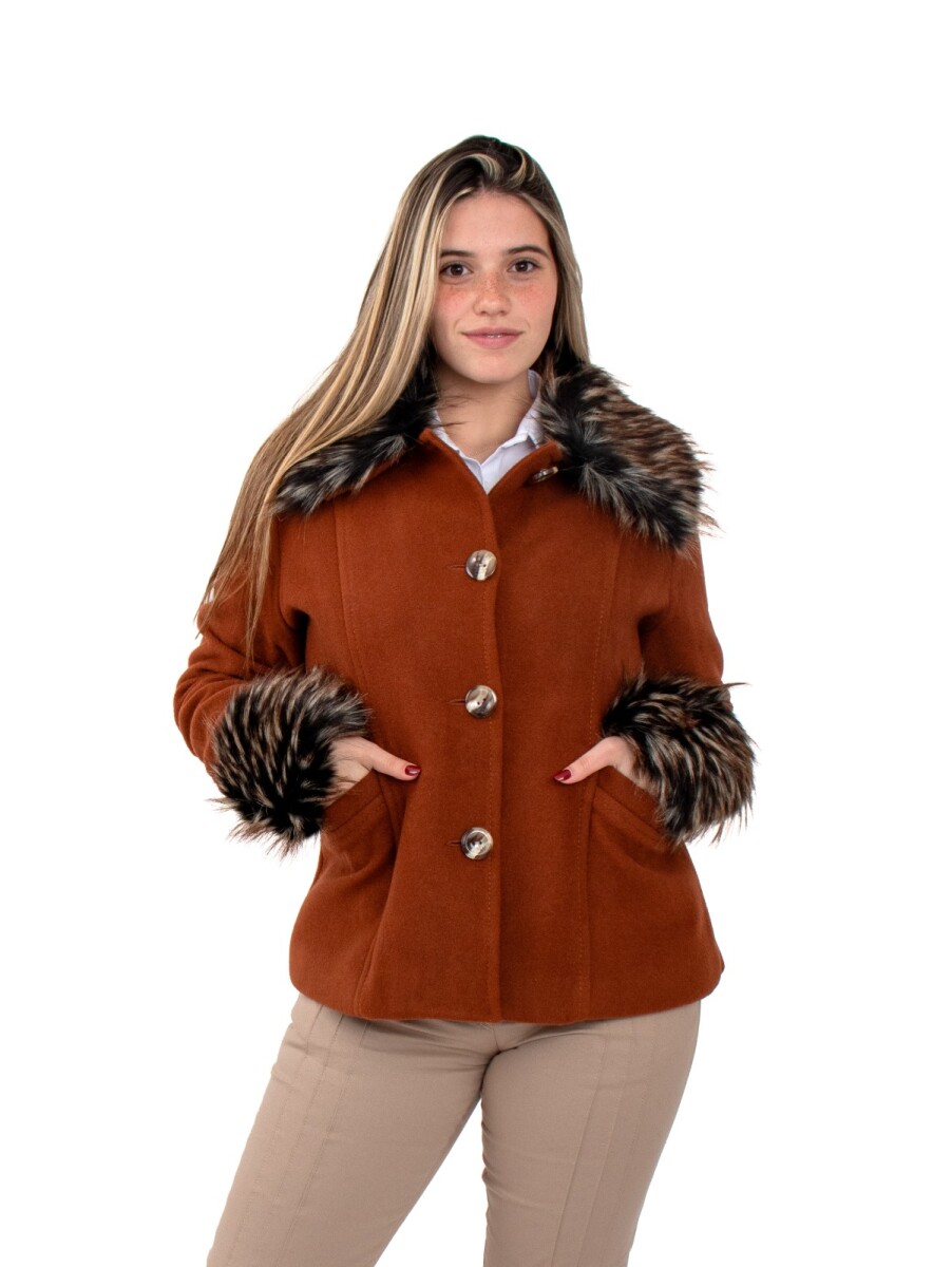 Chaqueta Sofisticada de Lana - Terracota 