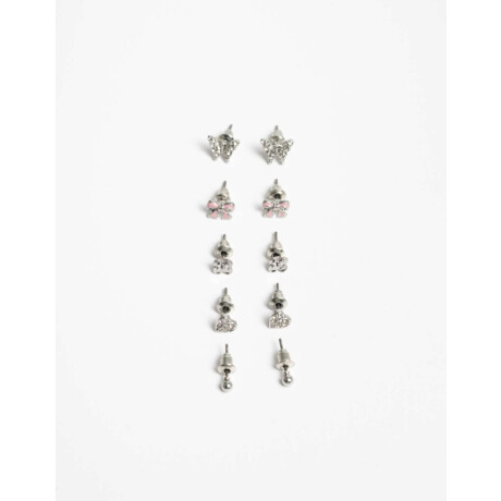 Set De Aros Pasantes Dorado Plateado Rodio