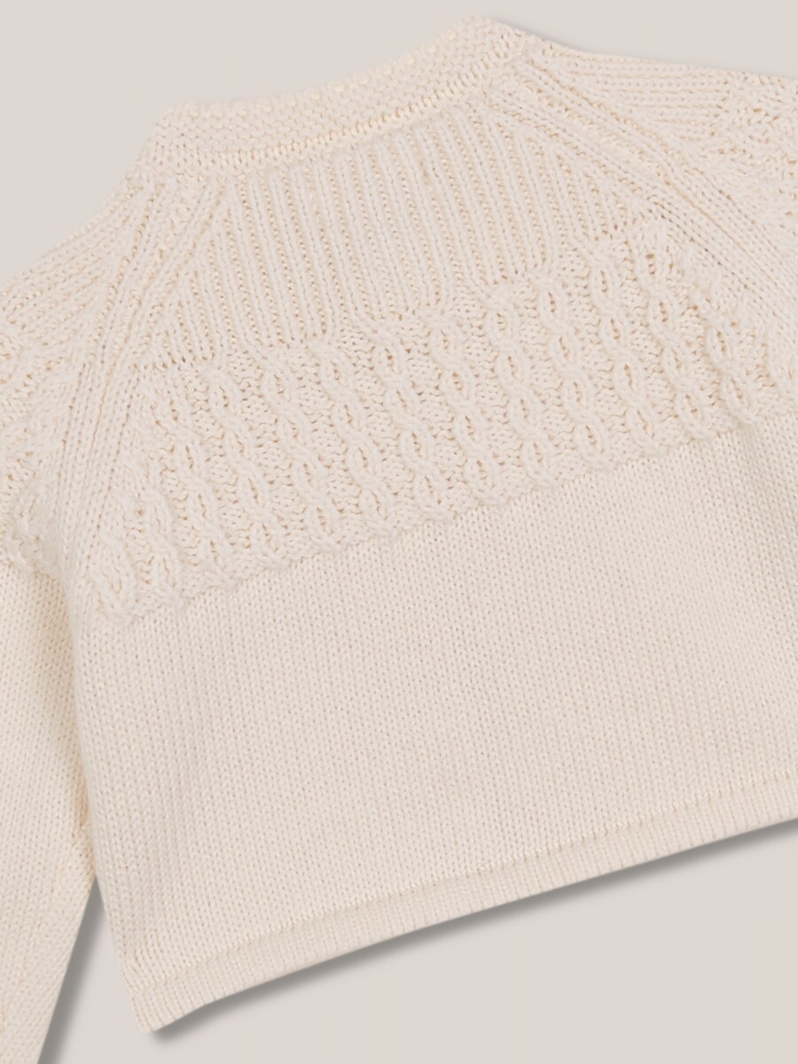 Chaqueta De Punto Blanco