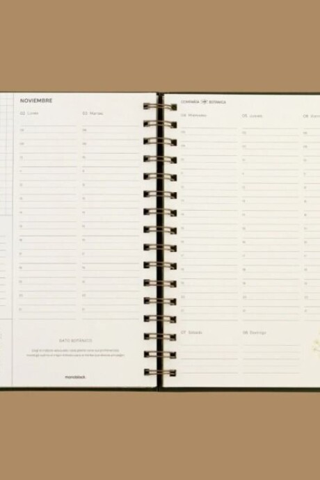 AGENDA MONOBLOCK COMPAÑÍA BOTANICA A5 SEMANAL ANILLADA 2026 - HERBARIO AGENDA MONOBLOCK COMPAÑÍA BOTANICA A5 SEMANAL ANILLADA 2026 - HERBARIO
