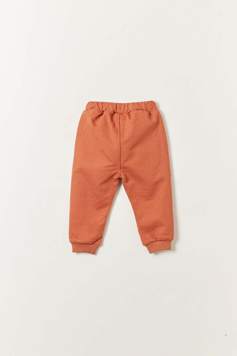 Pantalón deportivo combinado Terracota