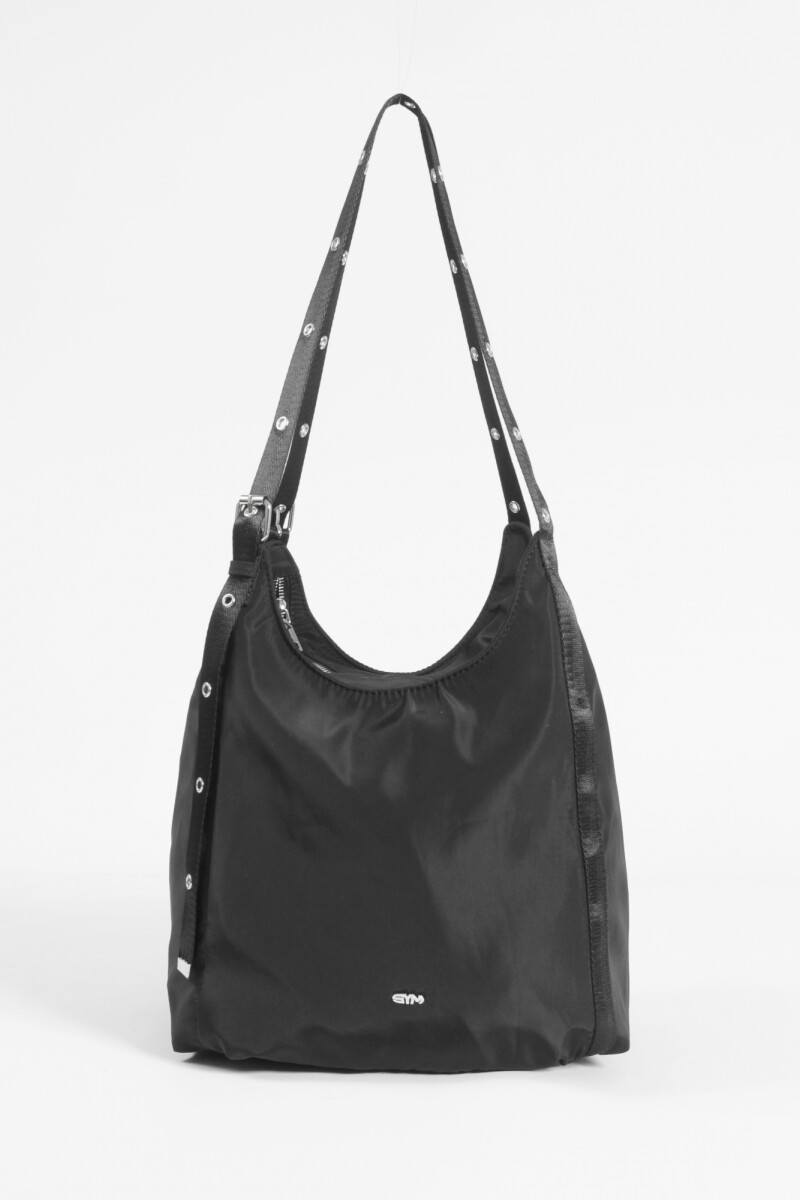 Bolso con ojalillos negro