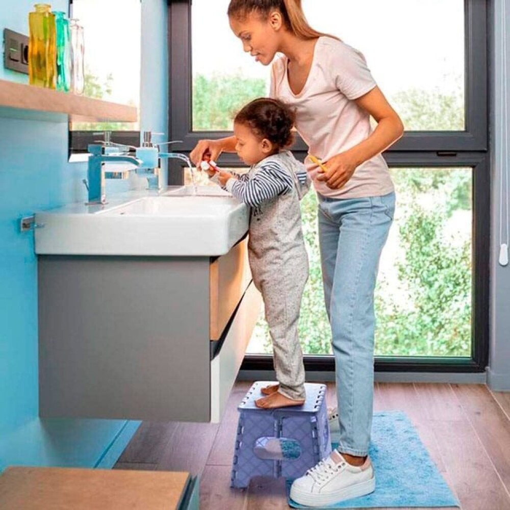 Banco plegable MULTIKIDS celeste