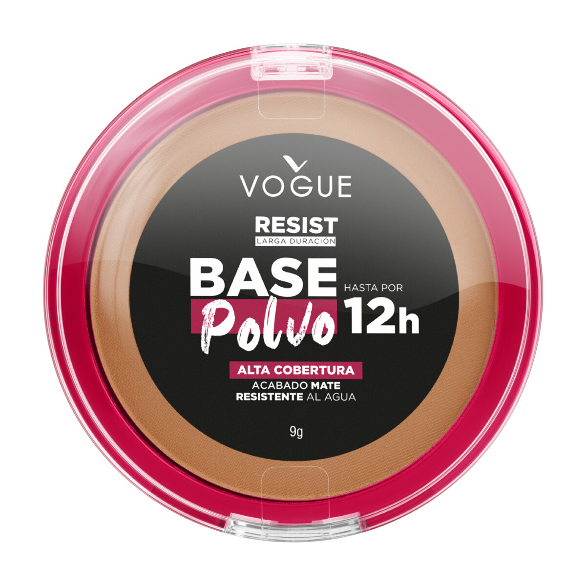 Vogue Base Polvo Resist Color Miel 9gr – Cobertura y Luminosidad Natural