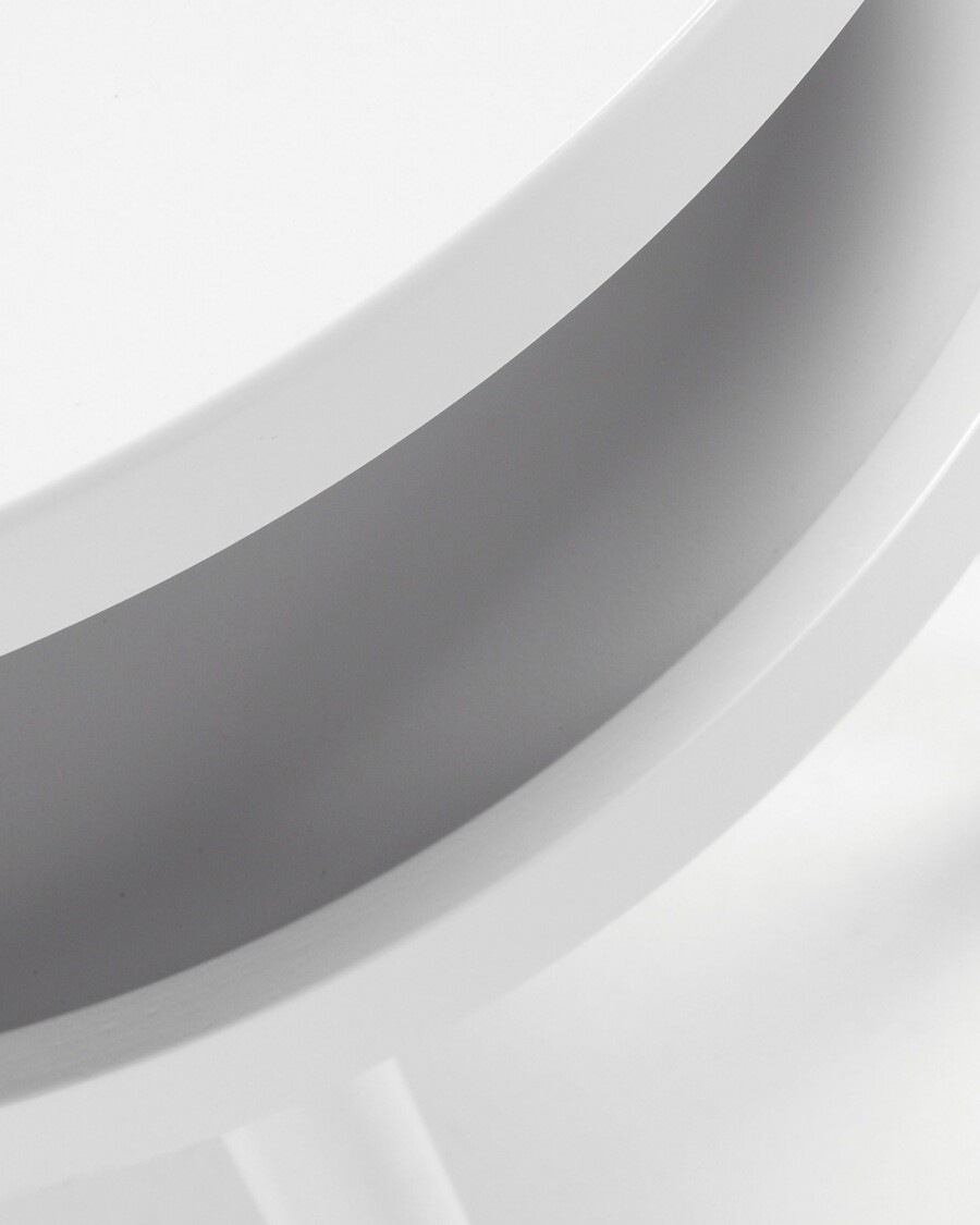 Mesa auxiliar Kurb B Ø 40 cm blanco