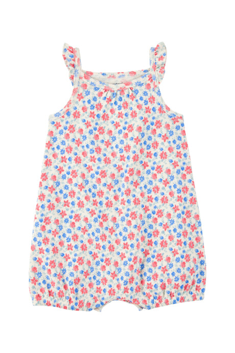 Monito bombachudo de algodón, diseño floral Sin color
