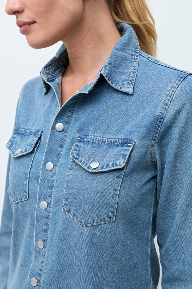 Camisa de jean jean medio