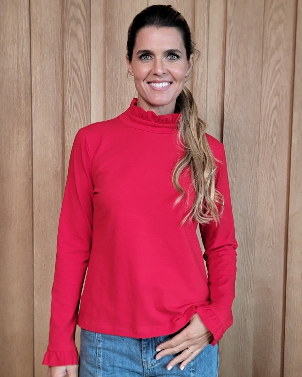 Polera Marina - Cotton Rojo 