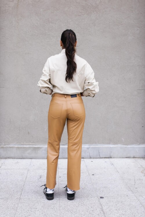 PANTALON CUERO WINDY TAN