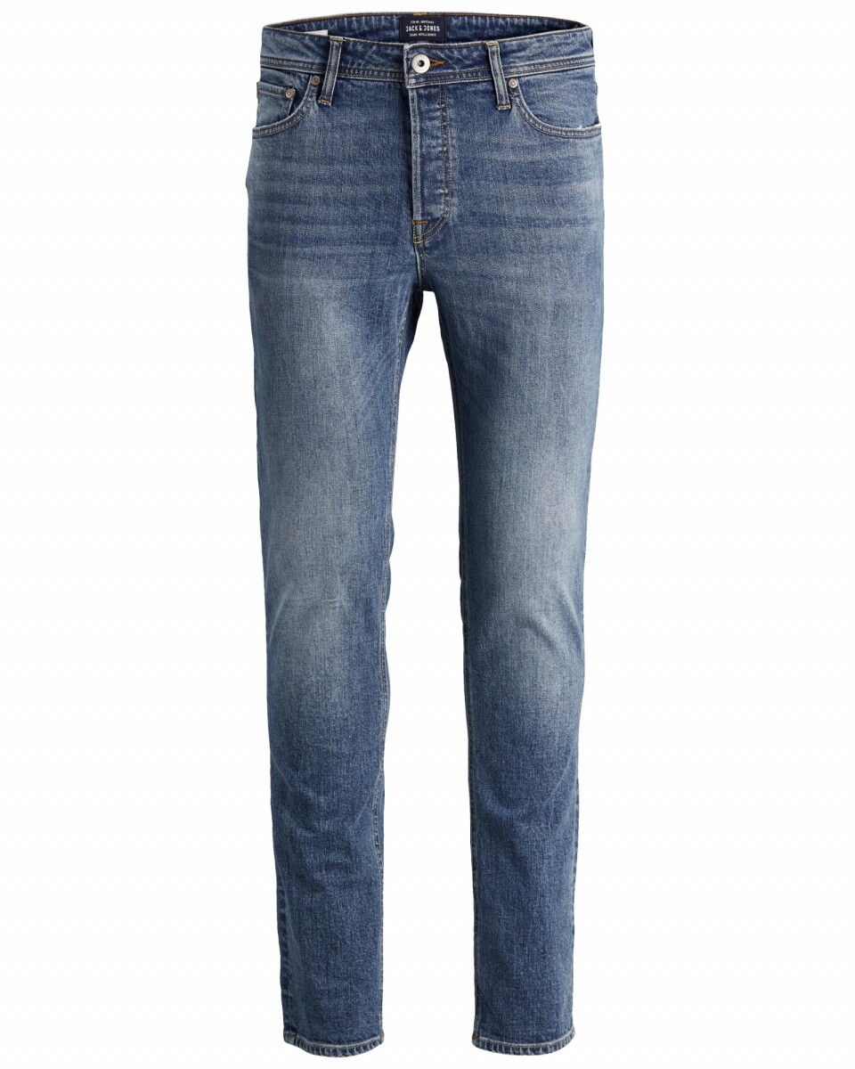 Jeans Slim Fit Con Lavado Discreto - Blue Denim 