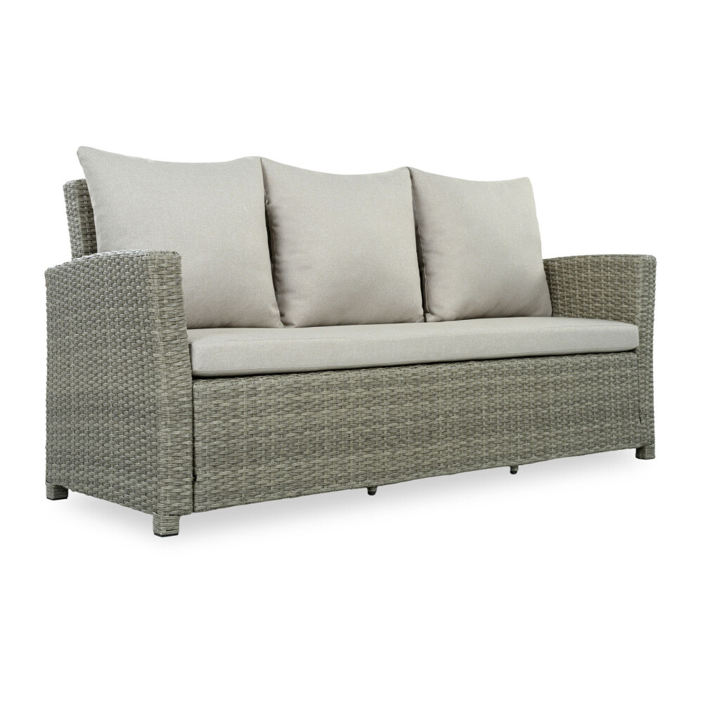 SET DE COMEDOR RATTAN-SINTETICO NATURAL-BEIGE MALIBU