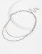 Collares Cortos Collar Layer Con Strass - Plateado