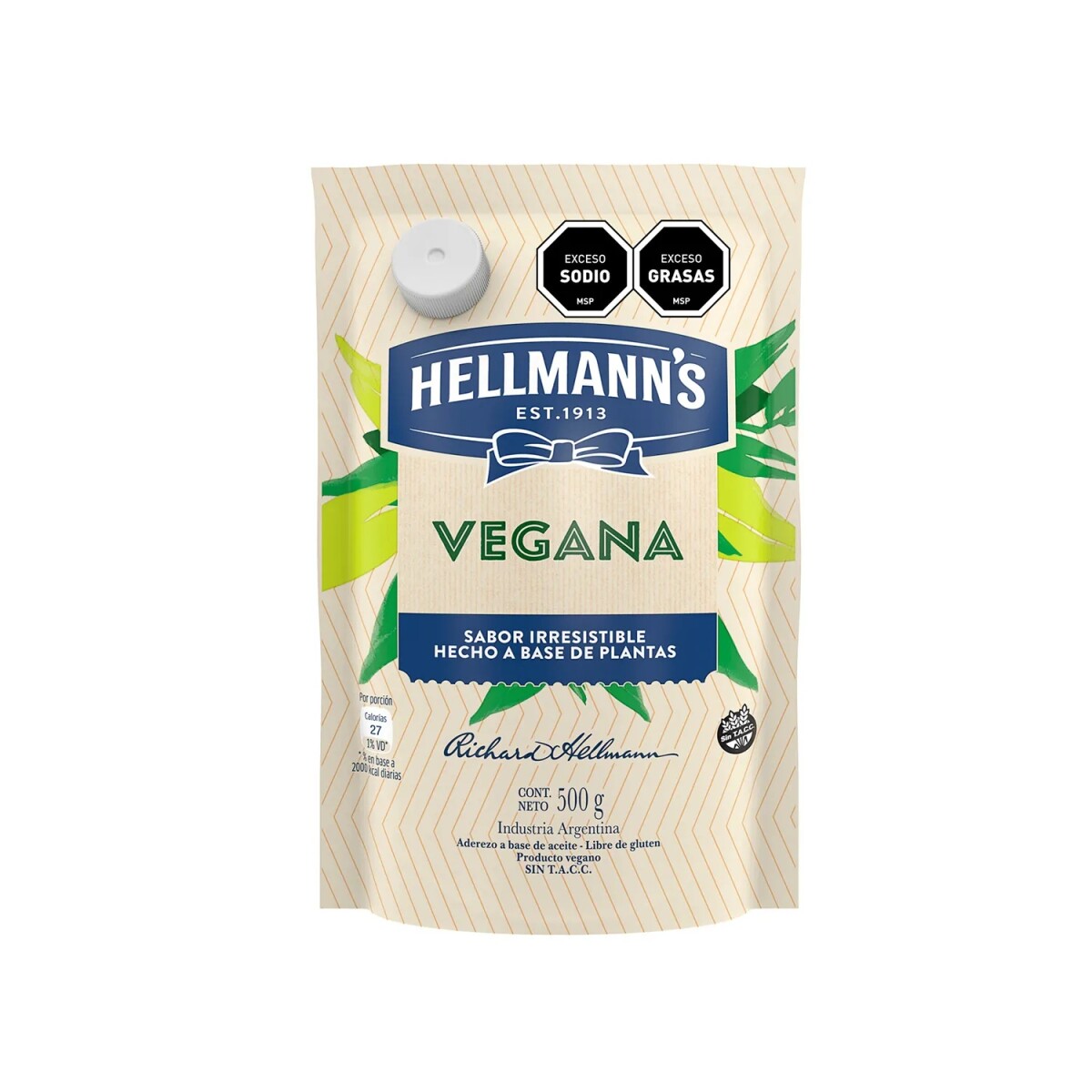 MAYONESA HELLMANNS VEGANA 500G 
