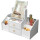Set Espejo Tocador Organizador Maquillaje Madera Blanco
