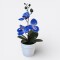 Orquídea Artificial Maceta Mediana Azul