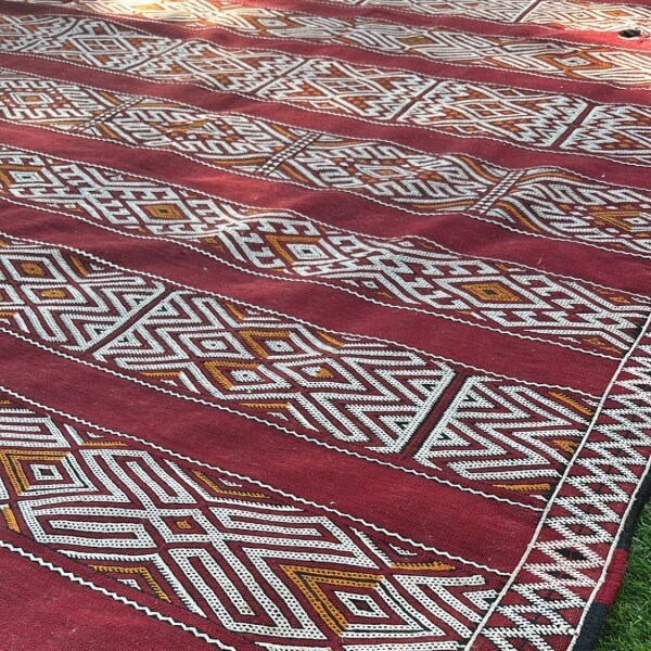 Alfombra killim marroqui roja 3,30x1,80 Alfombra killim marroqui roja 3,30x1,80