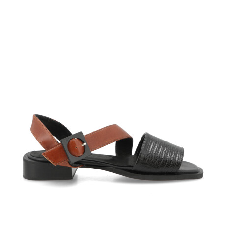 SANDALIAS CUERO FENTI NEGRO