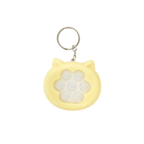 Pop it llavero electrónico de gatito Amarillo