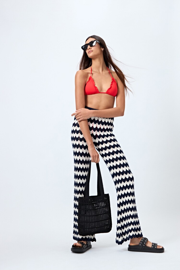 PANTALÓN AMBRA Blanco/Azul