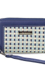 BILLETERA LORENZA TELAR RAYADO CIELO C/AZUL