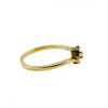 Anillo Toi ei Moi-Oro bajo-Piedra Zafiro y Zirconia-AN8132 conpiedra