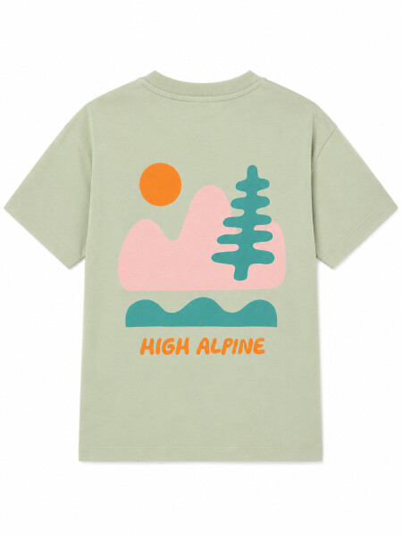 REMERA NICOLAU GARDEN VERDE GRISACEO