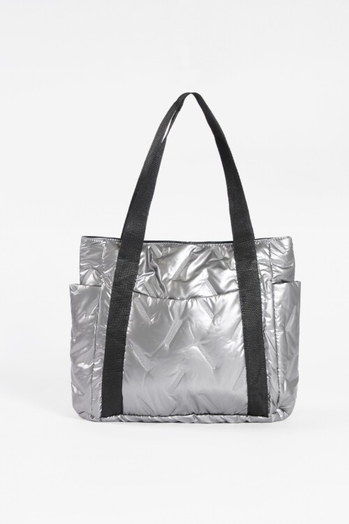 Totebag metalizada PLATEADO