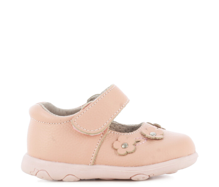 Zapatos de Niña MINI Miss Carol NEBULA con velcro y flores Rosado