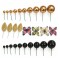 Topper Mariposas y Esferas Negro