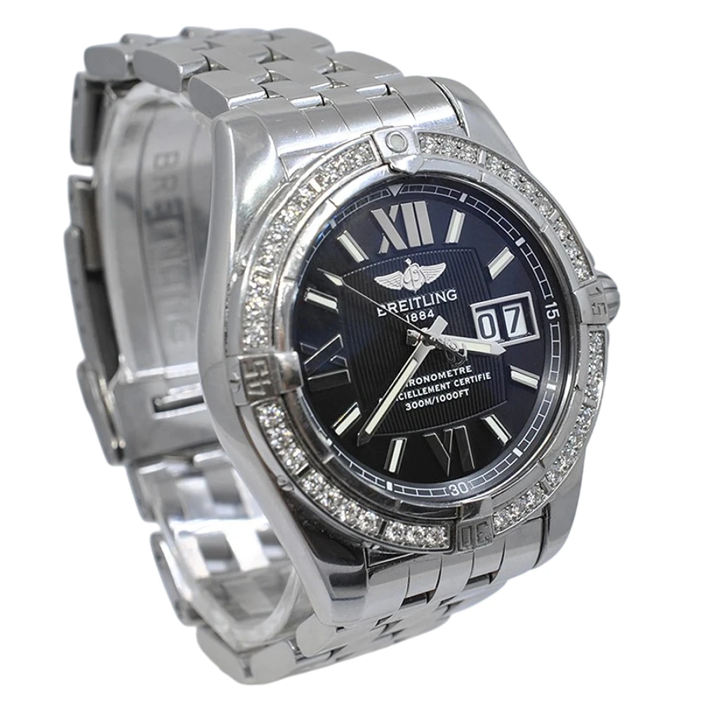 Breitling Galactic Referencia A49350, Automatico, Bisel De Diamantes, Esfera Negra Breitling Galactic Referencia A49350, Automatico, Bisel De Diamantes, Esfera Negra