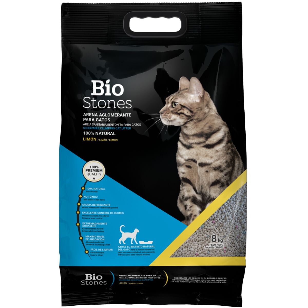 ARENA AGLOMERANTE BIO STONE 8 KILOS - LIMÓN 