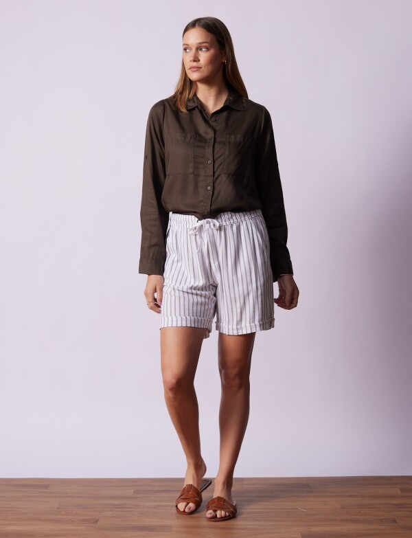 Short Lino BLANCO/MULTI