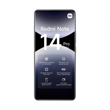 XIAOMI REDMI NOTE 14 PRO 5G 256/8 XIAOMI Redmi Note 14 Pro 5G 6,67' 256GB 8GB RAM Cámara 200Mpx - Black