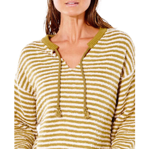 Buzo Rip Curl NOMAD STRIPE SWEATER - Amarillo Buzo Rip Curl NOMAD STRIPE SWEATER - Amarillo