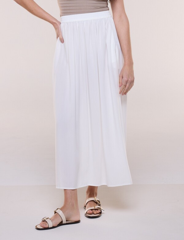 Falda Maxi Solid BLANCO