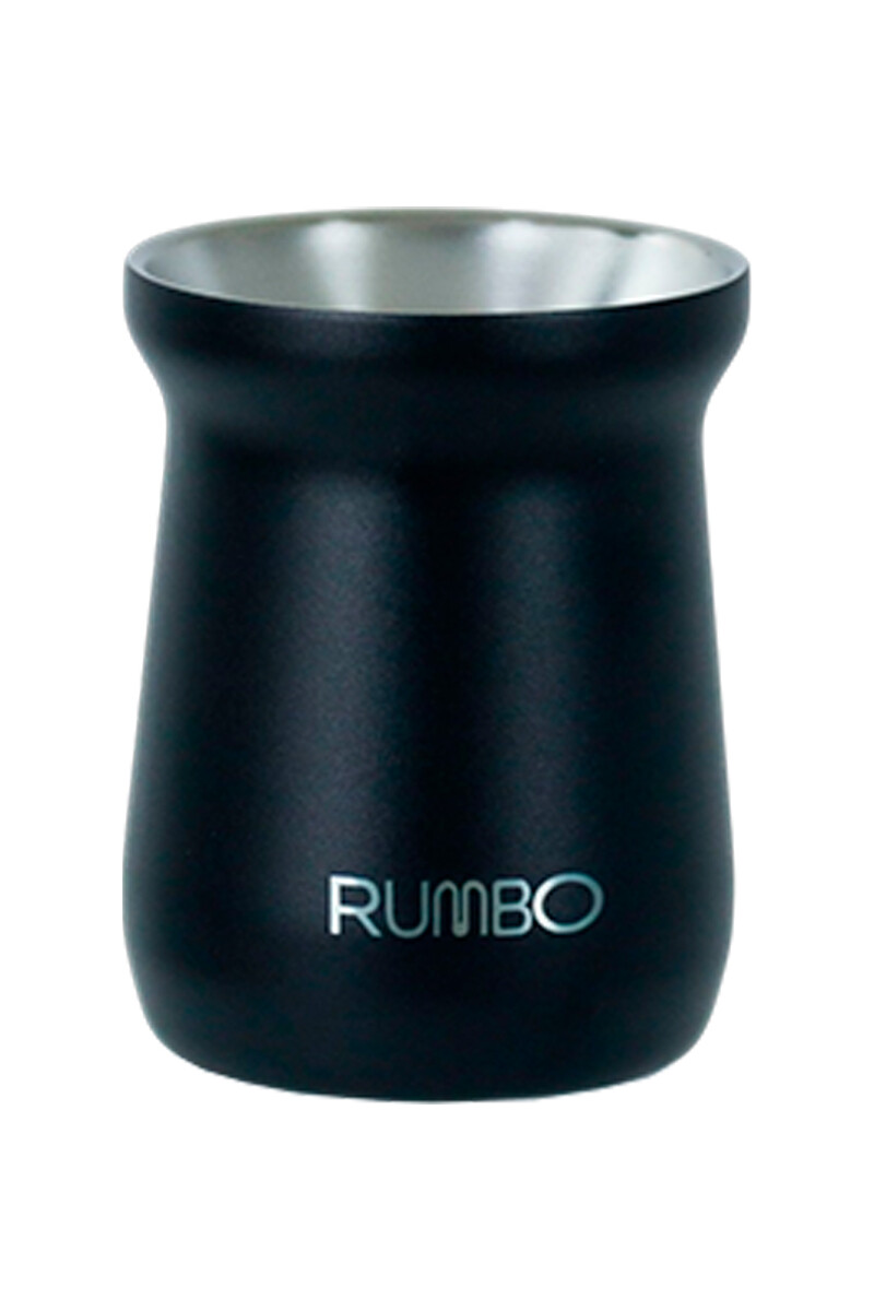 MATE C/TAPA RUMBO 160ML NEGRO 