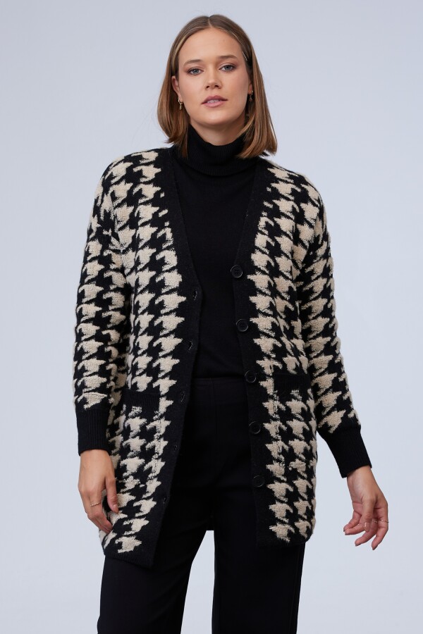 Cardigan Gales NEGRO/BEIGE