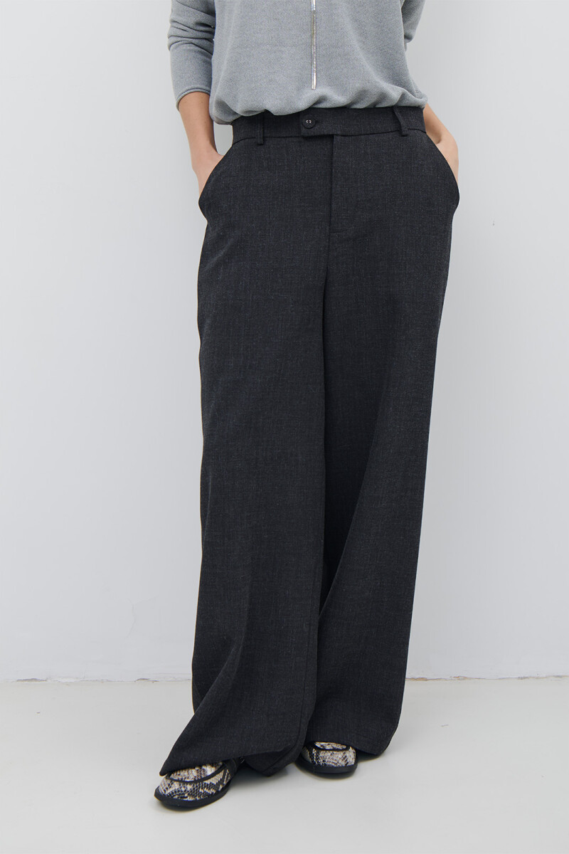 PANTALON MELANGE NEGRO