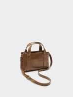 Bolso Tote Con Hebilla camel