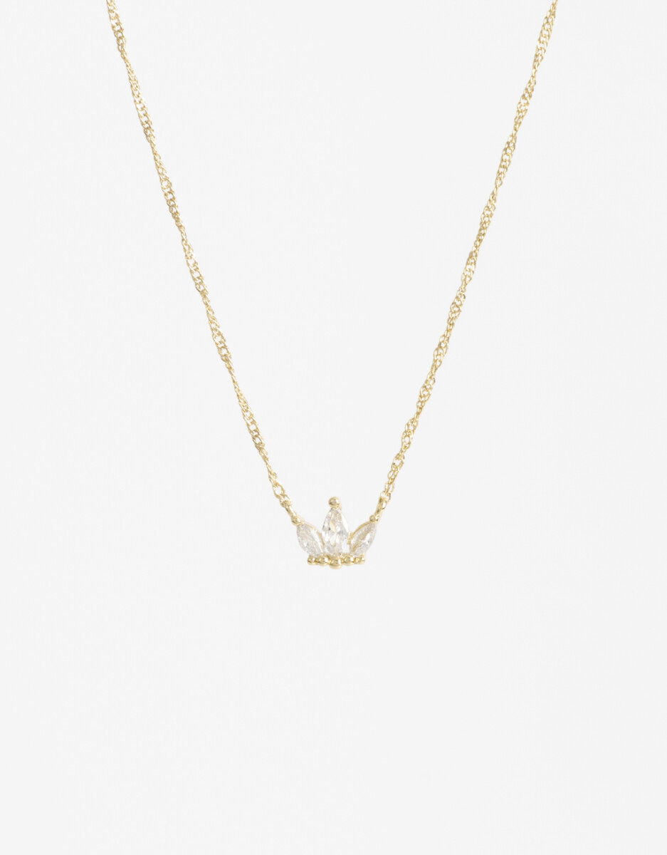 Collar Con Dije Cubic Dorado 